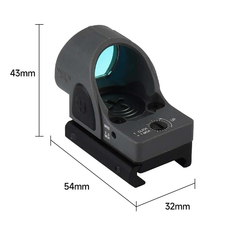Trijicon SRO 2.5MOA Red Dot Sight - Tactical Reflex Scope for Pistols, Handguns & Rifles | Weaver/Picatinny Rail Compatible | Ideal for Hunting, Target Shooting & Home Defense