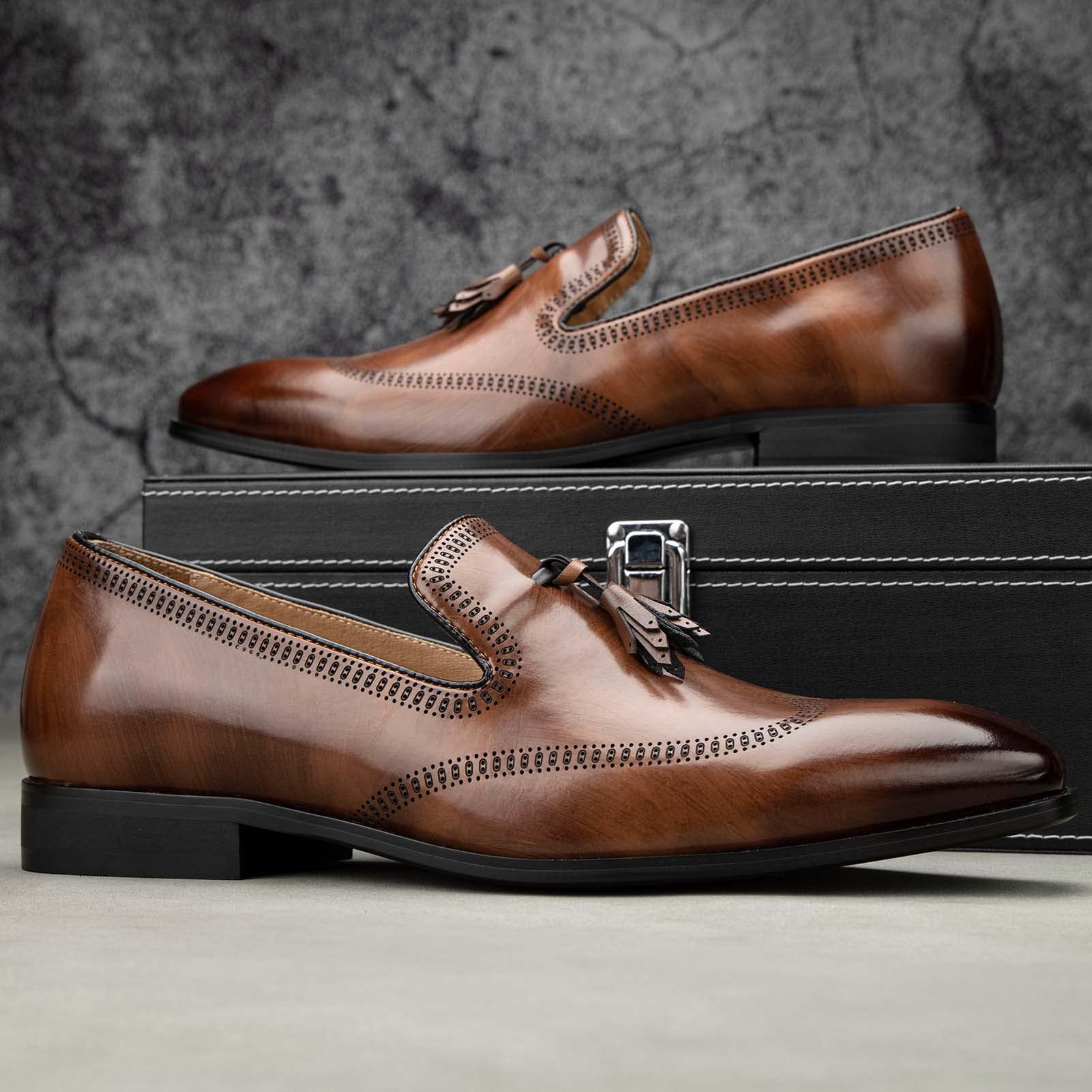 JITAI Men's Slip-On Loafers - Casual Driving Shoes for Business & Dress Wear | Comfortable & Stylish for Office, Travel & Daily Wear