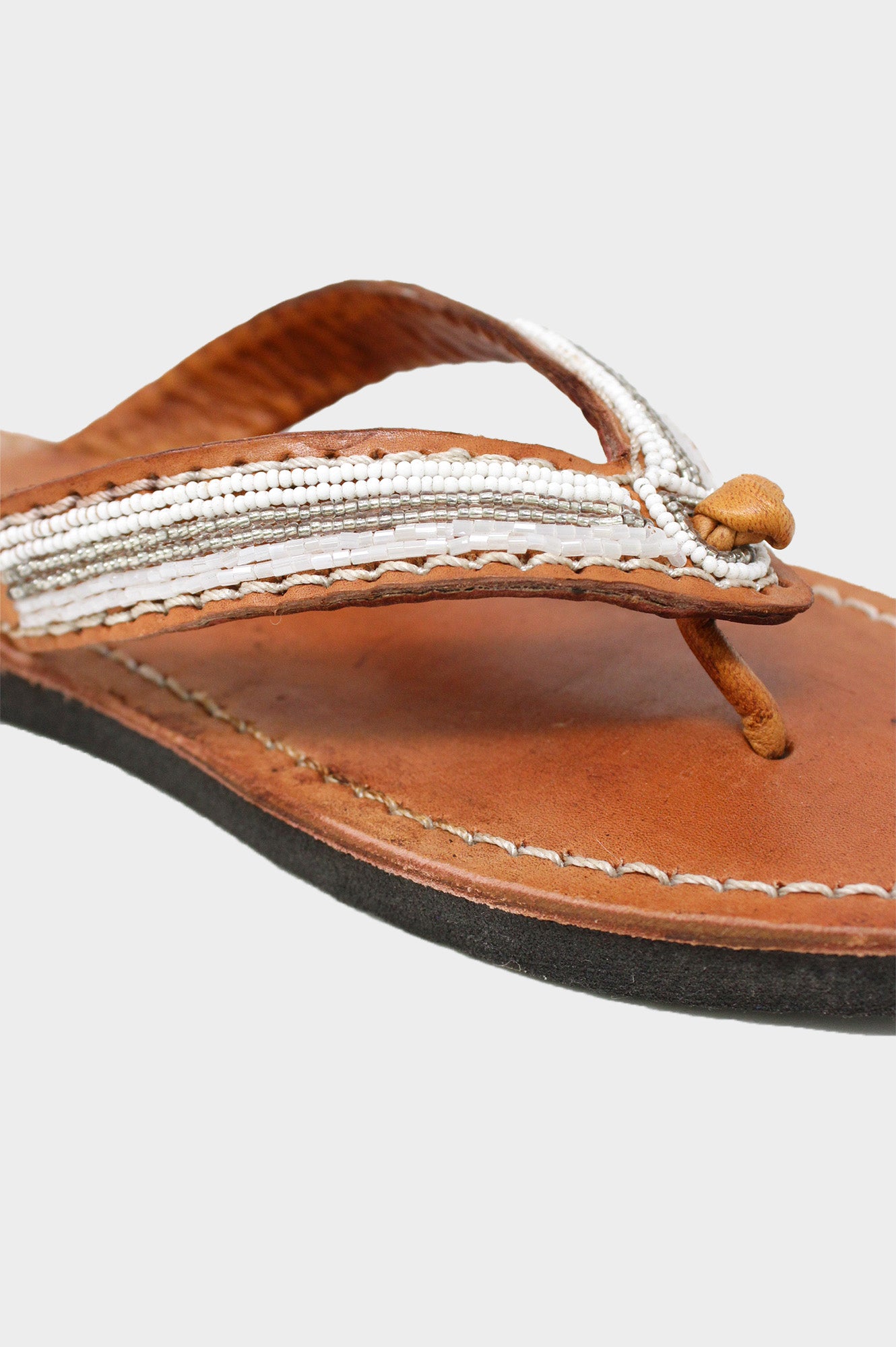 Tanzi Soft Padded Sole Leather Sandals for Women - Comfortable White Summer Sandals | Perfect for Beach, Vacation & Casual Wear