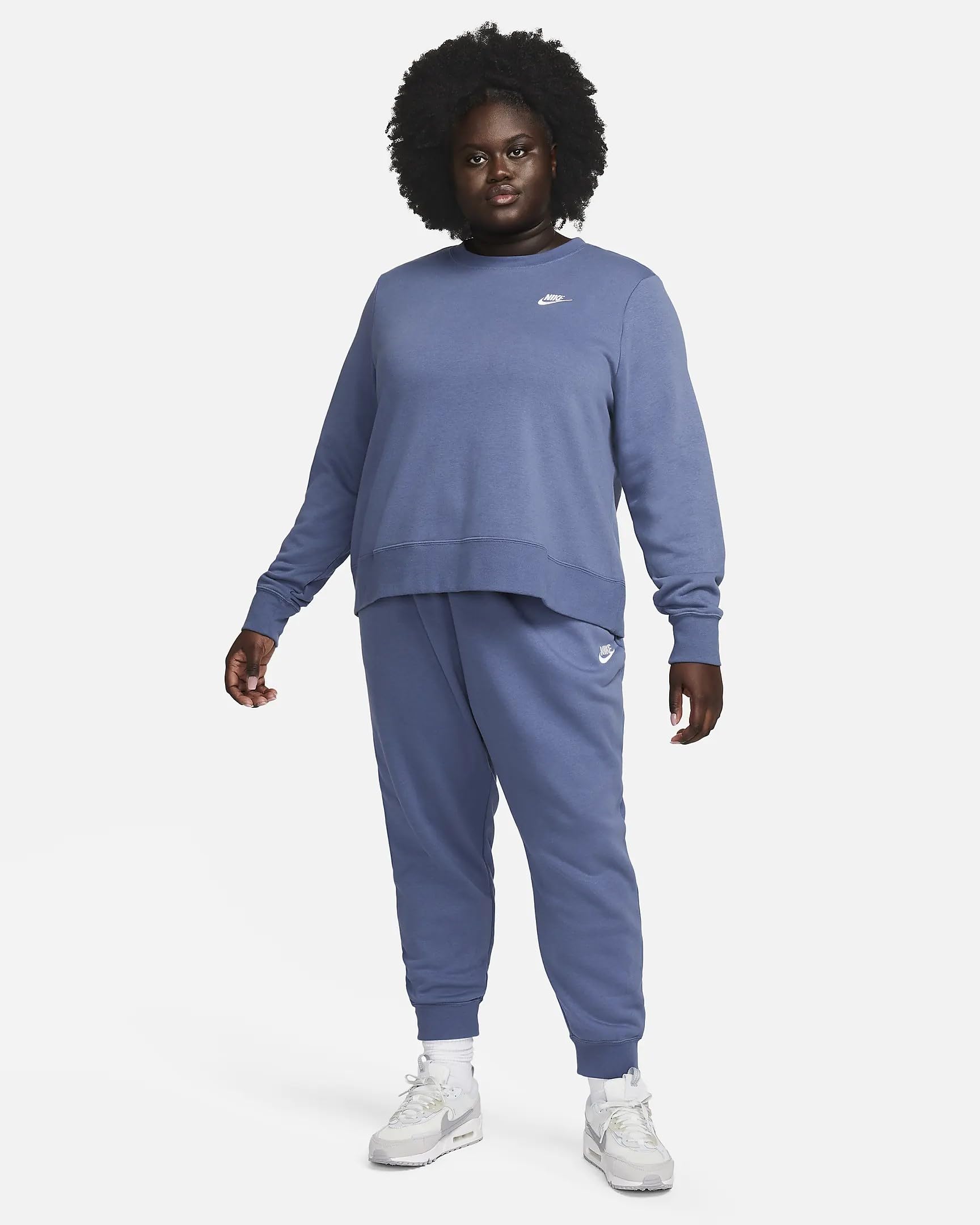 Nike Sportswear Club Fleece Women's Mid-Rise Jogger Pants - Plus Size, Standard Fit - Comfortable Lounge & Workout Pants for Casual Wear & Running
