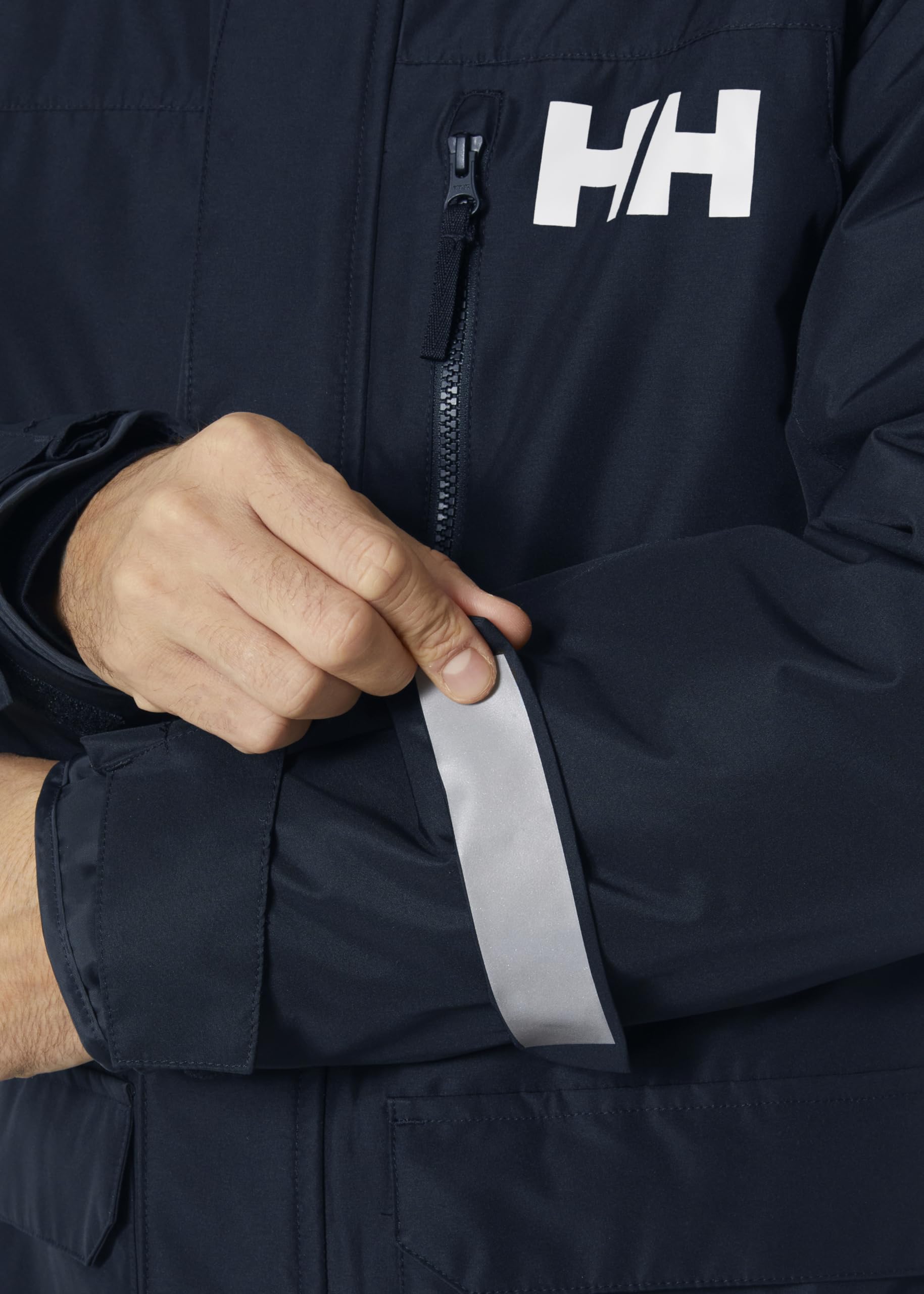 **Helly-Hansen Men's Waterproof Jacket – Windproof & Breathable Outdoor Raincoat for Hiking, Fishing & Work**    (Note: 