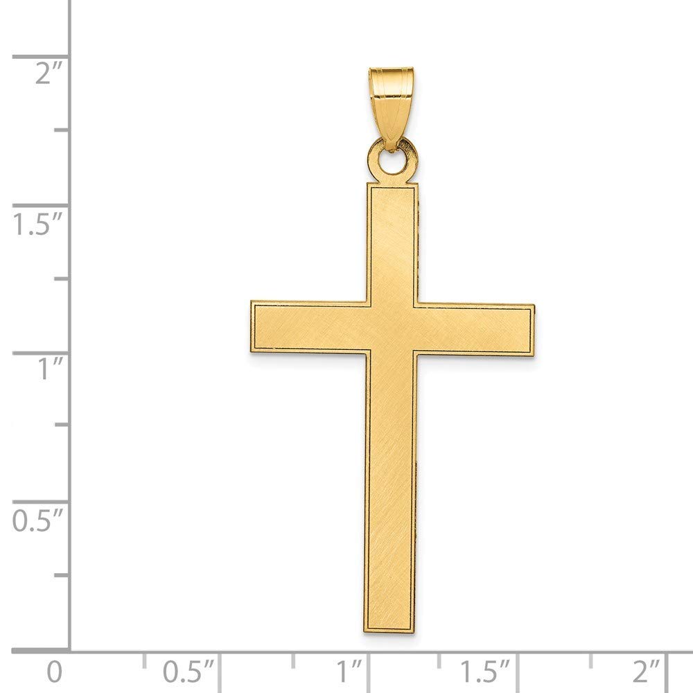 14K Yellow Gold Cross Pendant for Women - Roy Rose Jewelry - Elegant Religious Necklace for Everyday Wear, Gift Giving & Special Occasions
