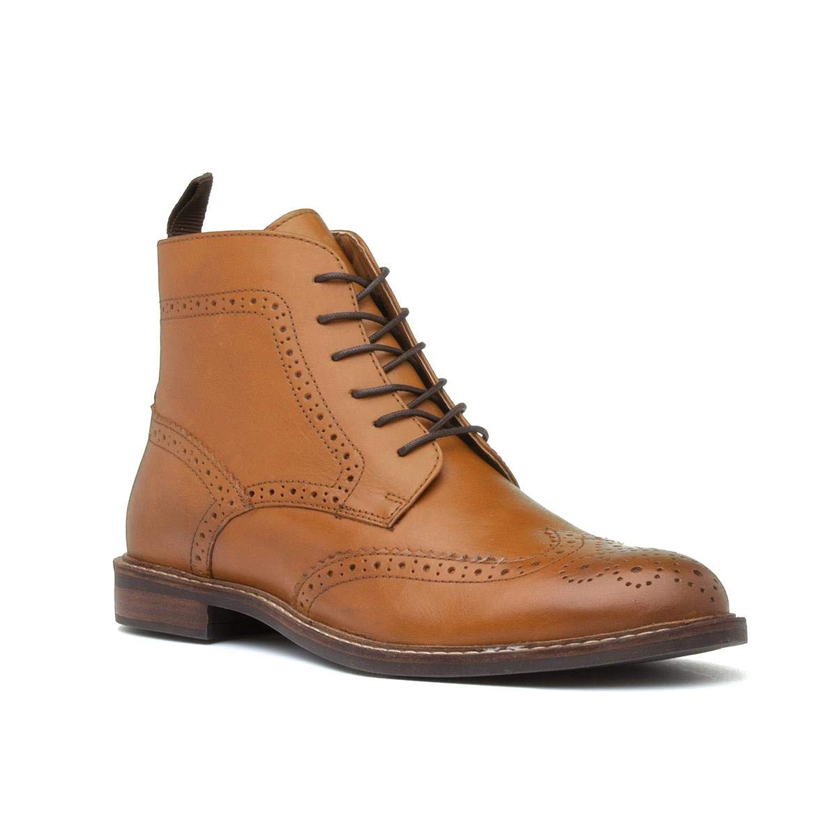 Red Tape Men's Askham Classic Boots - Waterproof Leather Hiking Boots for Men, Comfortable Outdoor Work Boots with Anti-Slip Sole - Perfect for Hiking, Camping & Winter Wear