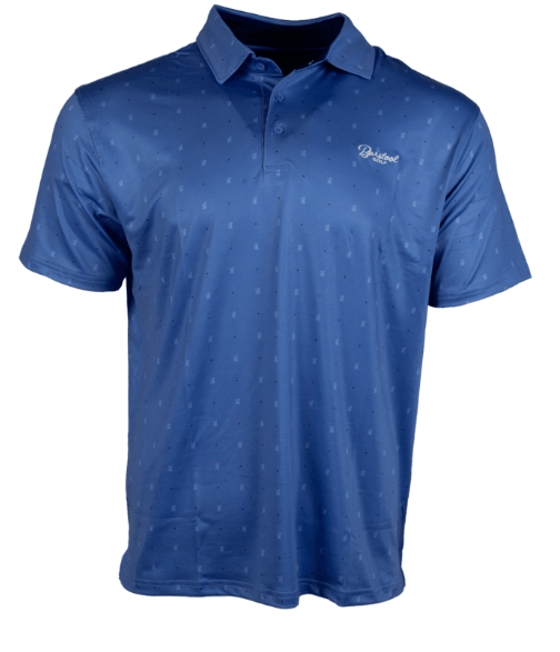 BSG Men's Printed Crossed Tees Polo Shirt - Blue | Casual & Business Wear for Office, Golf & Outdoor Activities