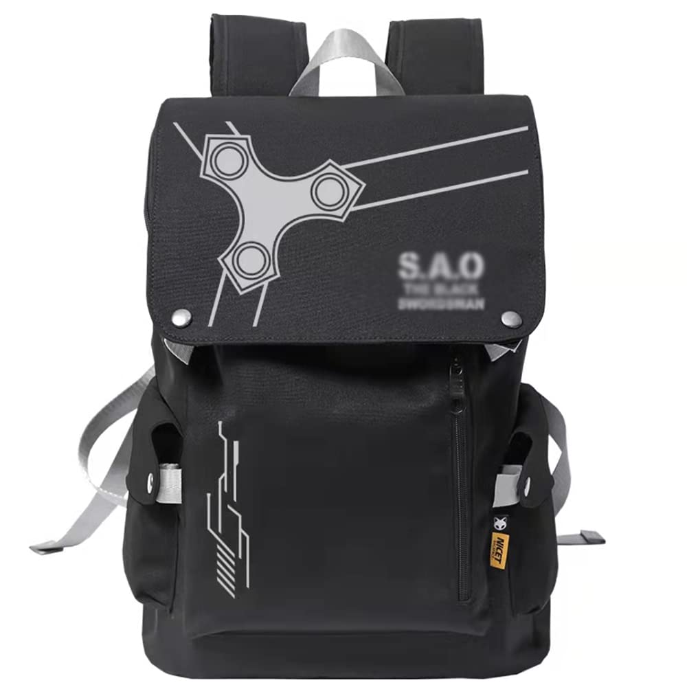 SAO Kirigaya Kazuto Cosplay Backpack - Anime Sword Art Online School Bag for Travel, Laptop & Daily Use | Perfect for Conventions, School & Gaming Fans