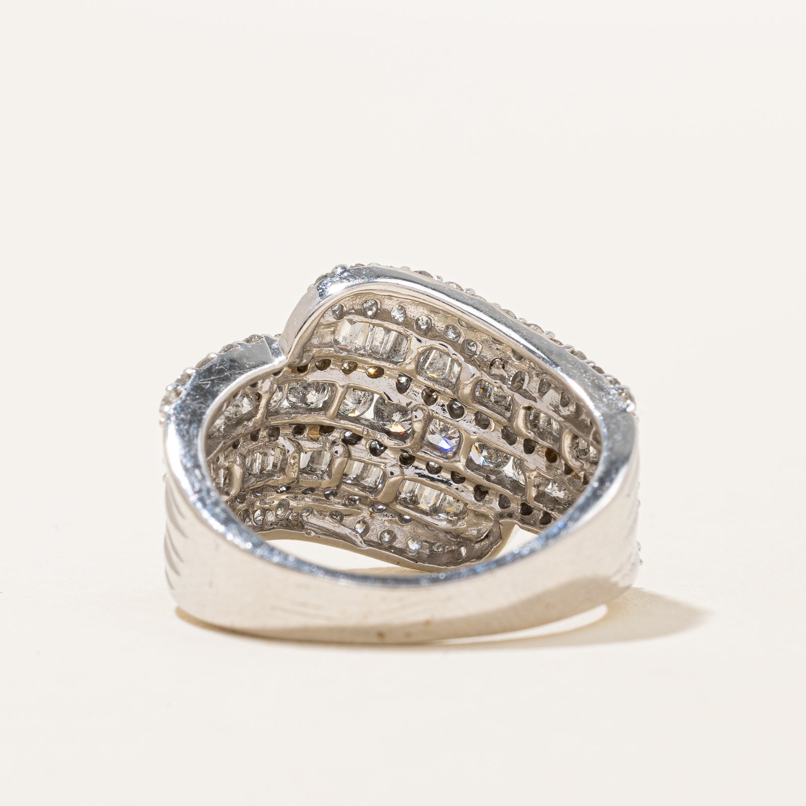 1.85ctw Diamond Waterfall Ring for Women - Size 7.25 | Elegant Wedding, Anniversary & Engagement Jewelry Gift