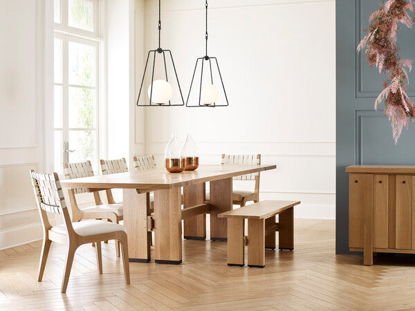 Welland Dining Bench - Modern Wooden Kitchen Bench with Cushion, Sturdy & Comfortable Seating for Dining Room, Kitchen Island, or Breakfast Nook - Perfect for Family Gatherings & Entertaining Guests
