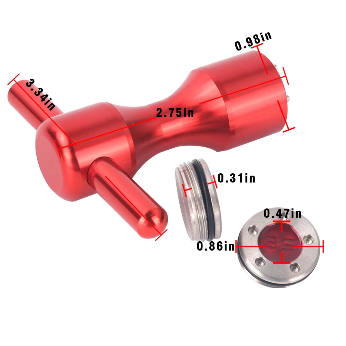 HISTAR 2-Piece Golf Club Weight Kit - Custom Red Weights & Red Wrench Tool for Titleist Scotty Cameron Putters | Perfect for Swing Balance Adjustment & Putter Customization | Golf Training & Professional Play Accessories