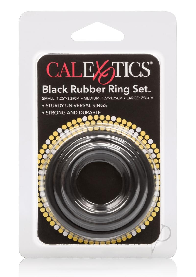 Premium Black Rubber Cock Rings - 3 Piece Set for Enhanced Pleasure & Performance | Perfect for Couples & Solo Play