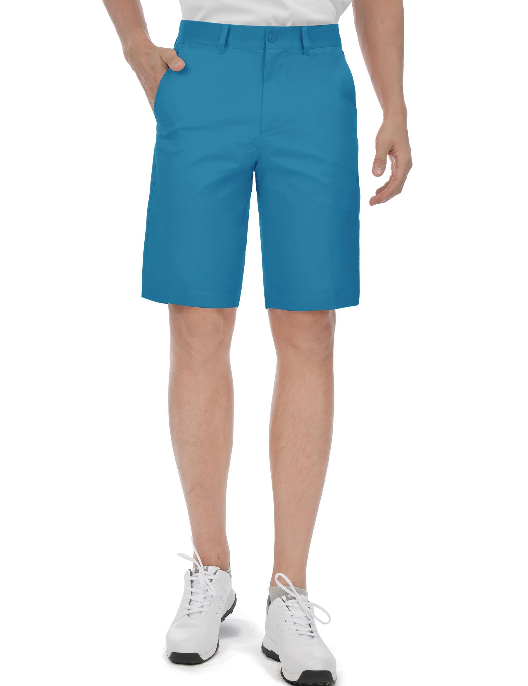 Men's Stretch Quick-Dry Golf Shorts - Performance Tech Chino Shorts with Flat Front for Comfort & Mobility | Perfect for Golf, Casual Wear & Outdoor Activities