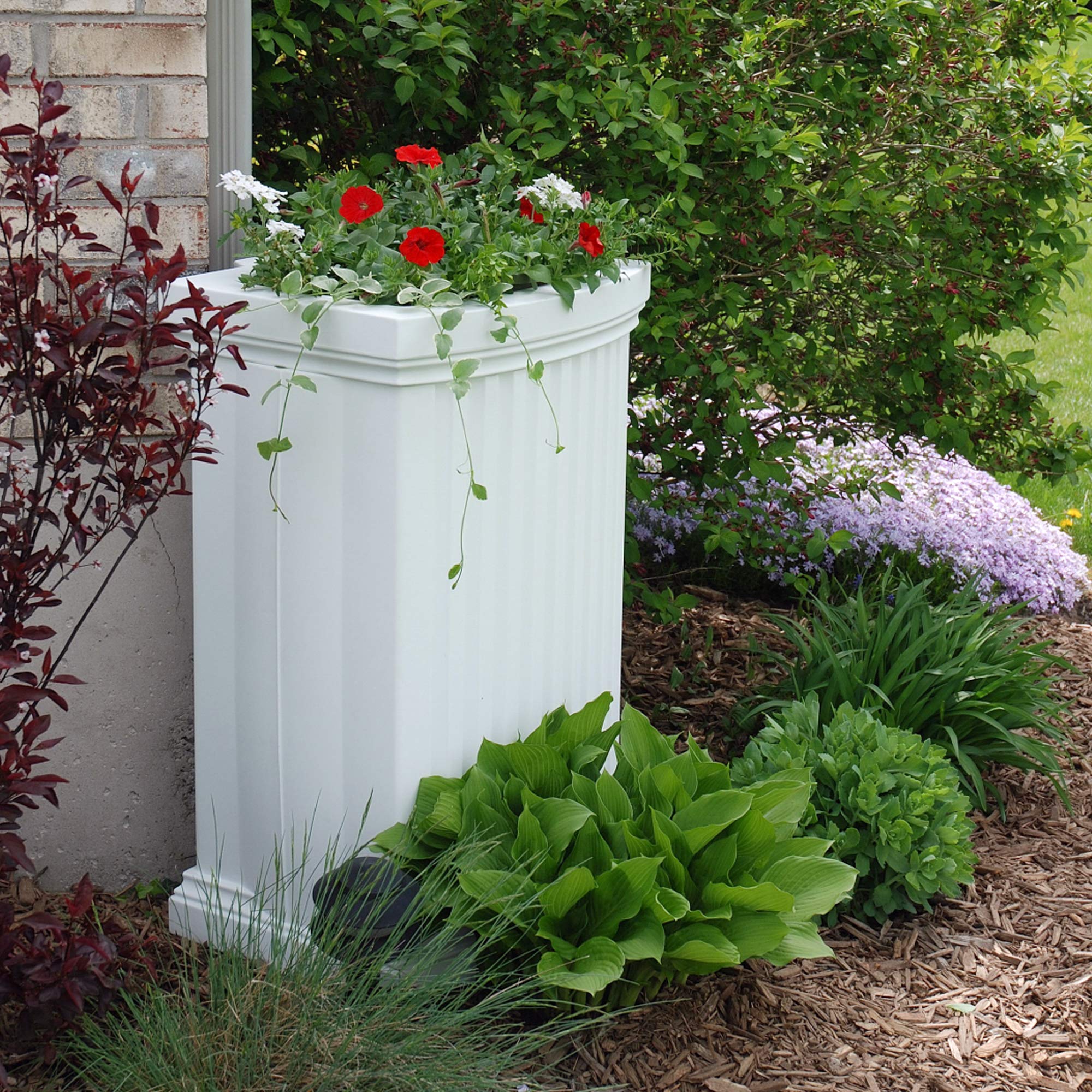 Mayne Madison Rain Barrel - 35 Gallon Water Collection System - White (9.5