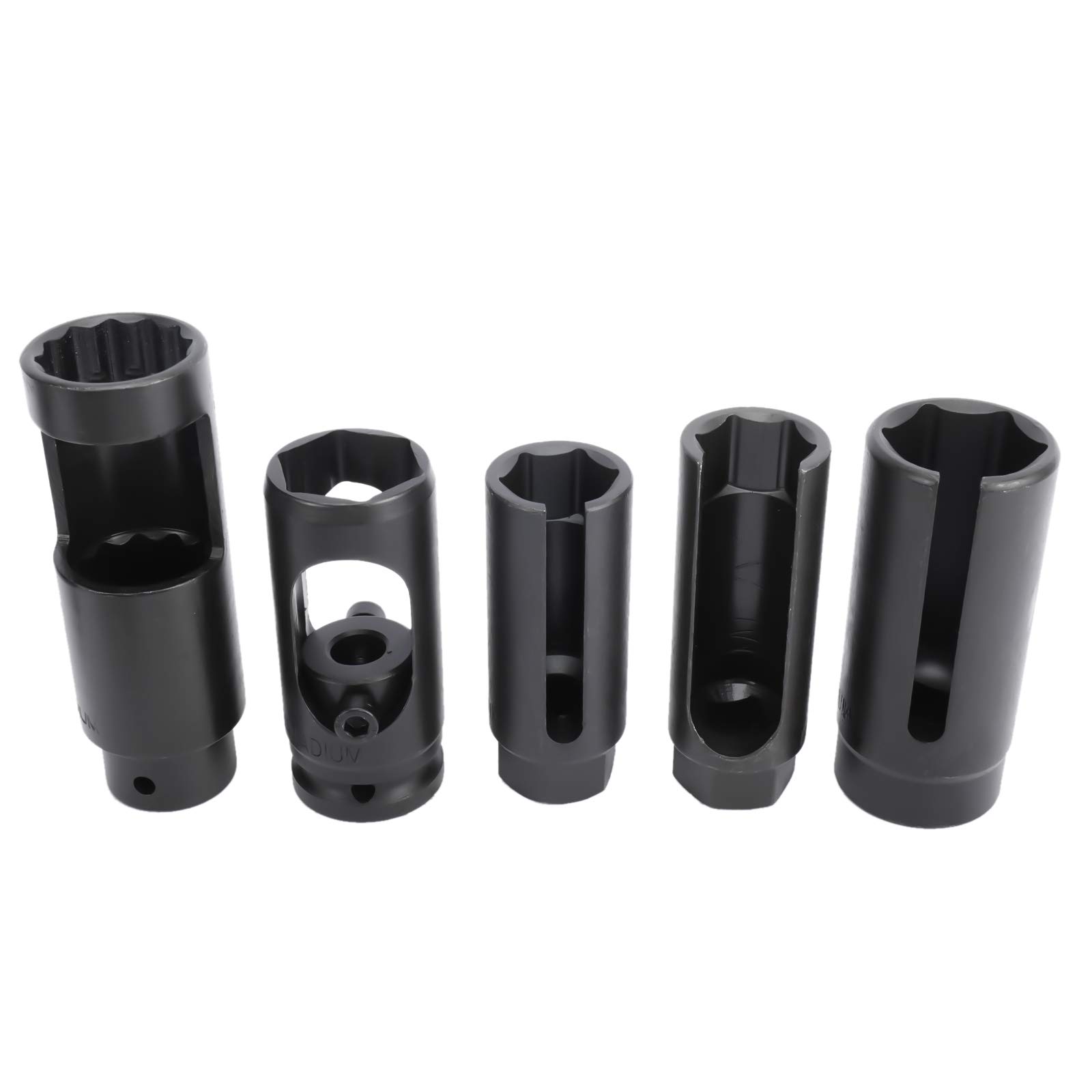 KUNTEC 21 Piece O2 Sensor Socket Set - Professional Oxygen Sensor Removal Tool Kit for Automotive Repair | Perfect for Mechanics & DIY Car Maintenance
