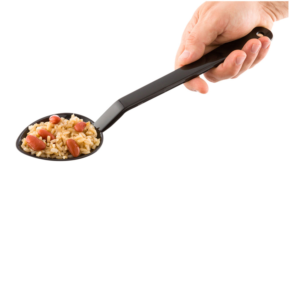 2 oz Black Plastic Catering Spoons - Durable Disposable Solid Serving Utensils (13 Pack) - Perfect for Parties, Catering & Restaurants