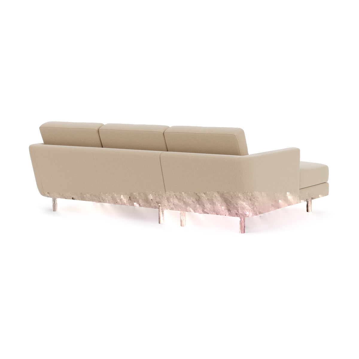 Conrad Fabric Left Chaise Sofa - Modern L-Shaped Sectional Couch with Reversible Chaise Lounge for Living Room, Apartment & Home Theater Comfortable Seating