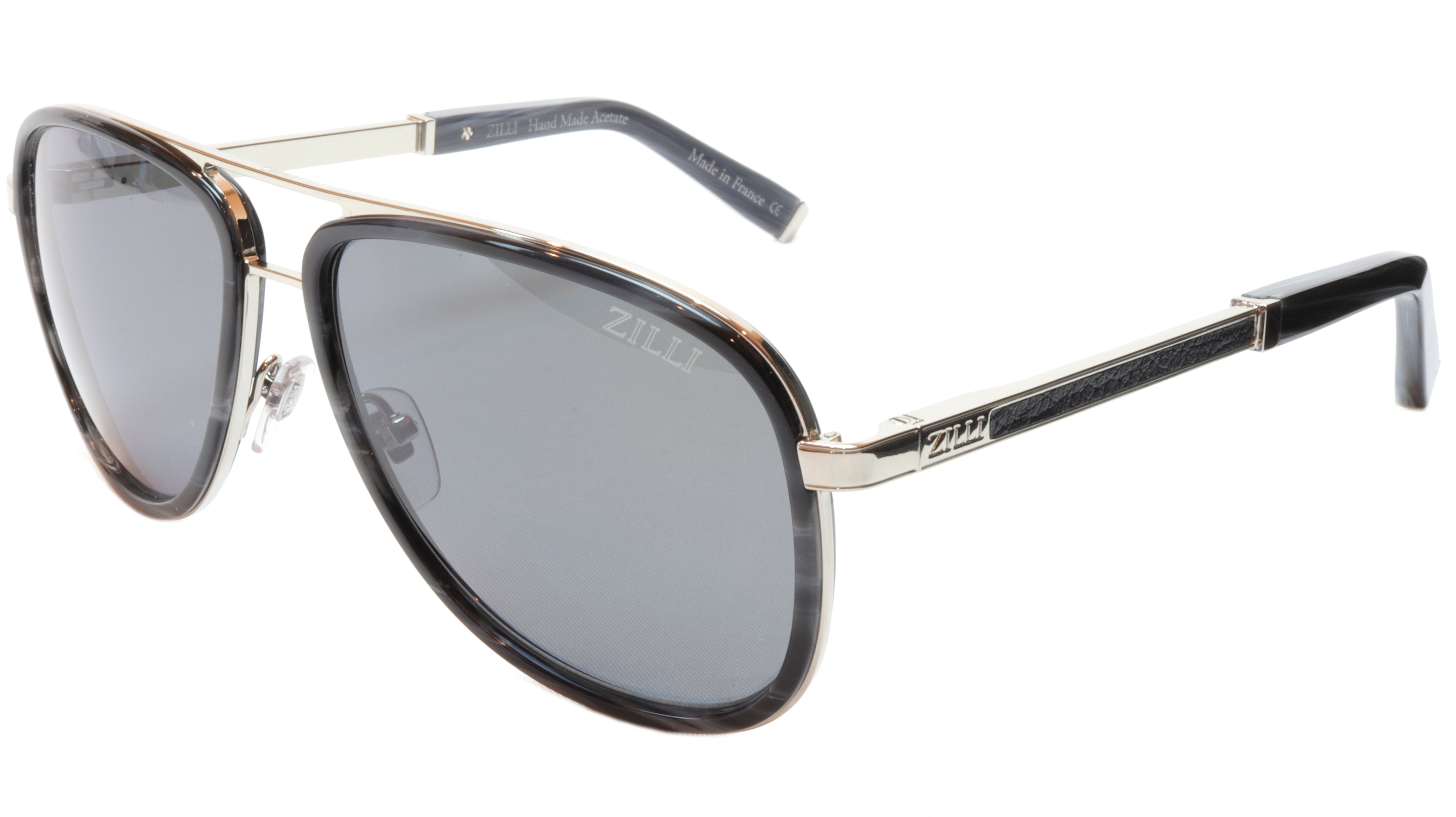 ZILLI Luxury Sunglasses for Men & Women - Titanium Acetate Frame with Polarized Lenses - French Designer ZI 65017 C03 - Perfect for Driving, Beach & Outdoor Activities