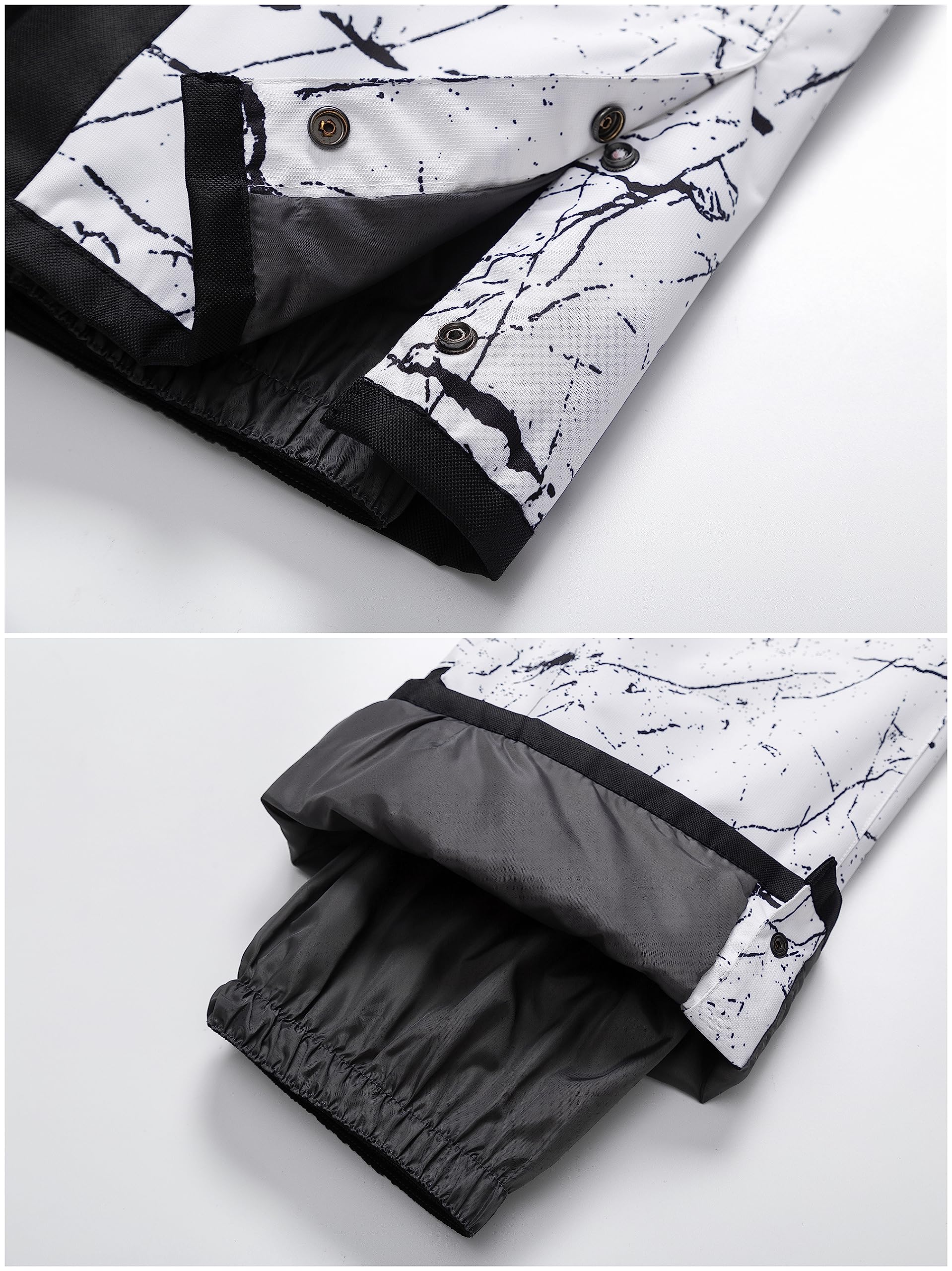 CREATMO Men's Waterproof Insulated Snow Pants - Winter Ski Bibs with Cargo Pockets for Snowboarding & Outdoor Activities | Cold Weather Gear for Men