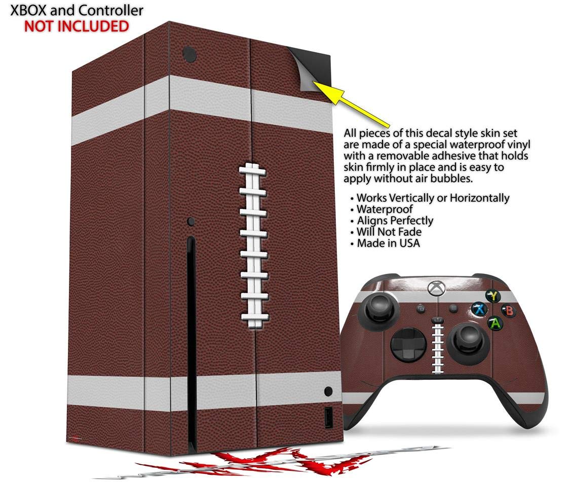 XBOX Series X Console & Controller Vinyl Skin Decal Wrap - Football Design | Custom Protective Cover for Gaming Accessories | Perfect for Gamers, Collectors & Personalized Gaming Setup (Console Not Included)