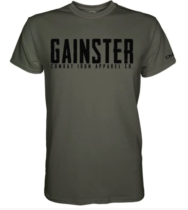 Gainster Gym Edition - Men's Graphic Tees | Funny Workout T-Shirts for Fitness & Gifts | Short Sleeve Cotton Shirts Made in USA - Perfect for Gym, Weightlifting & Father's Day Presents