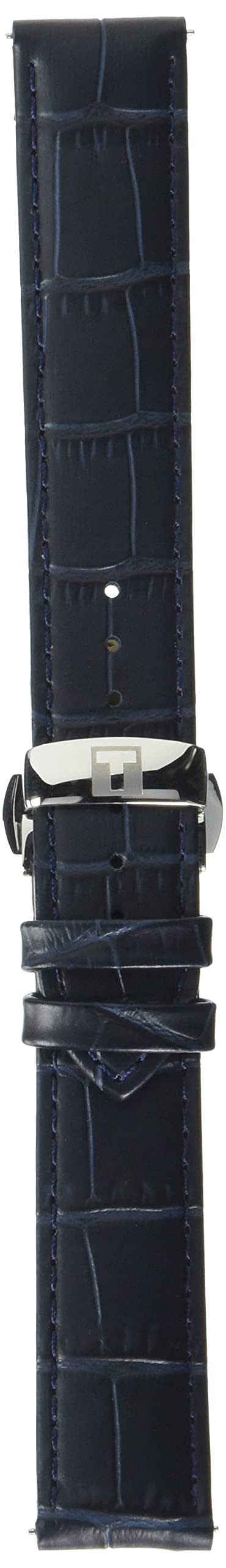 Tissot Genuine Leather Blue Watch Band 19mm Replacement Strap for T852032781 - Perfect for Dress Watches & Formal Occasions