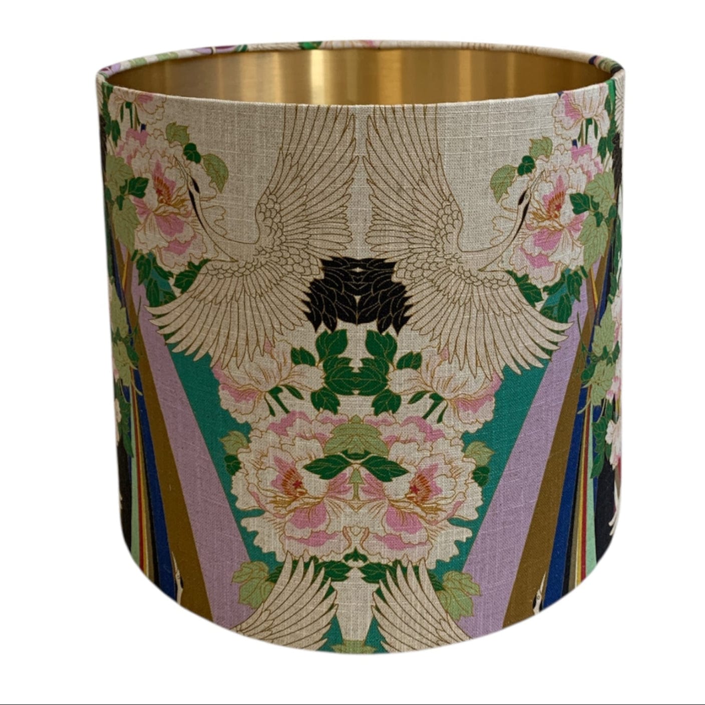 Arc en Ciel 14 Gold Drum Lampshade - Elegant Home Decor Lighting for Living Room, Bedroom & Office
