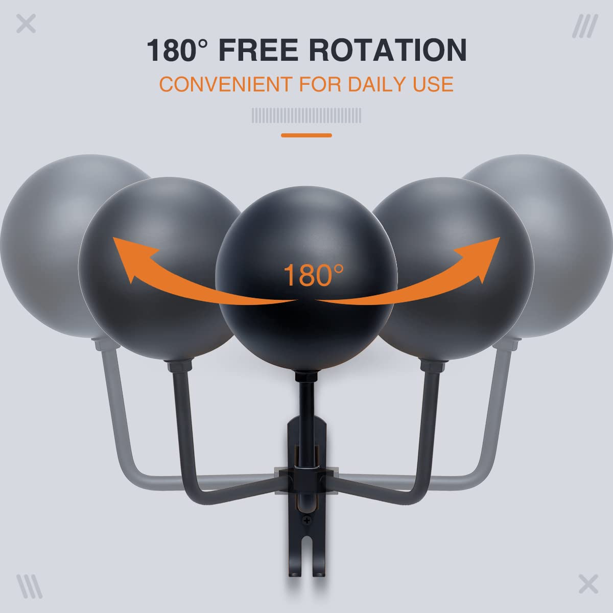 COZYLIFE 180° Rotating Motorcycle Helmet Rack - Universal Bike Accessory Holder for Helmets, Coats, Caps & Sports Gear (Baseball/Football/Rugby) - Perfect for Garage, Shed & Motorcycle Storage Organization