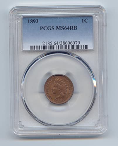 1893 Indian Head Cent MS-64 PCGS RB - Rare Collectible Coin for Investment & Display | Perfect for Coin Collectors, History Enthusiasts & Gift Giving