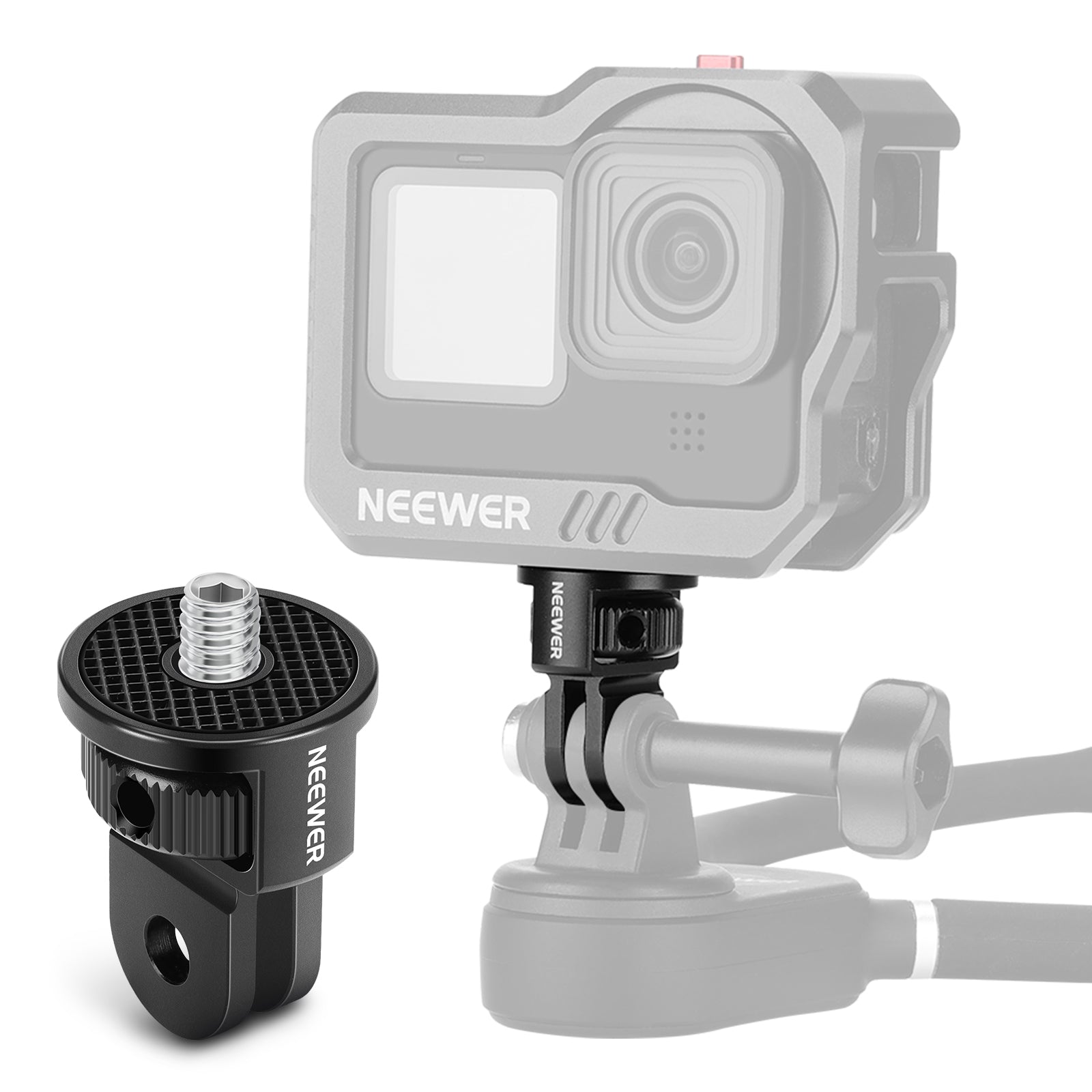 NEEWER GP 7 Action Camera Mount Adapter for GoPro Hero 9/8/7/6/5 - Universal Accessory for Vlogging, Cycling, Surfing & Outdoor Adventures