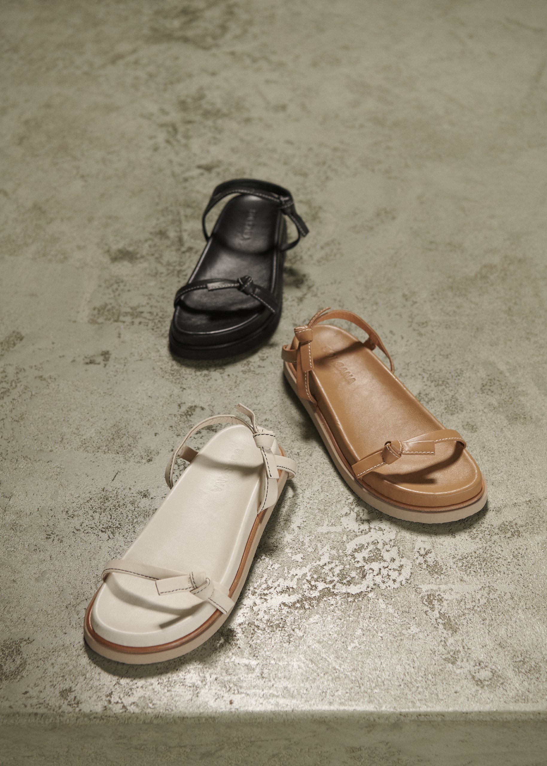 Manzoni Premium Leather Footbed Sandals - Comfortable & Stylish Tan Color for Men | Perfect for Beach, Vacation & Casual Wear