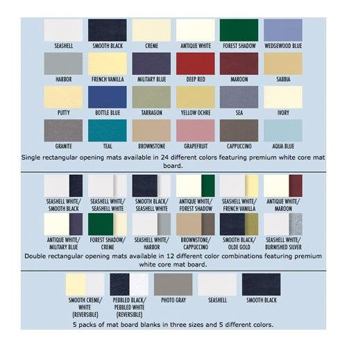 Logan Pre-Cut 8x10 Smooth Black Mat Board - Perfect for Framing Photos, Artwork, and Certificates