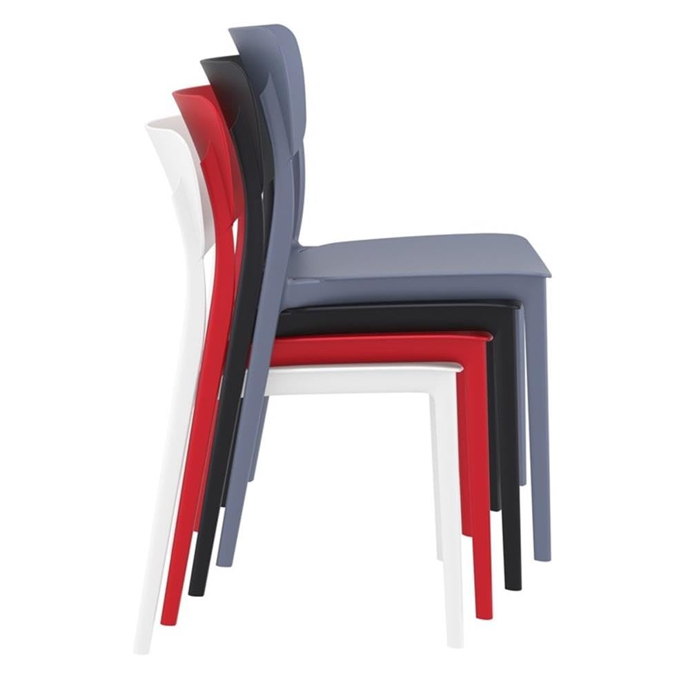 White Compamia Monna Indoor Outdoor Dining Chairs (Set of 2) - Patio, Garden, Poolside, Restaurant & Home Dining Use