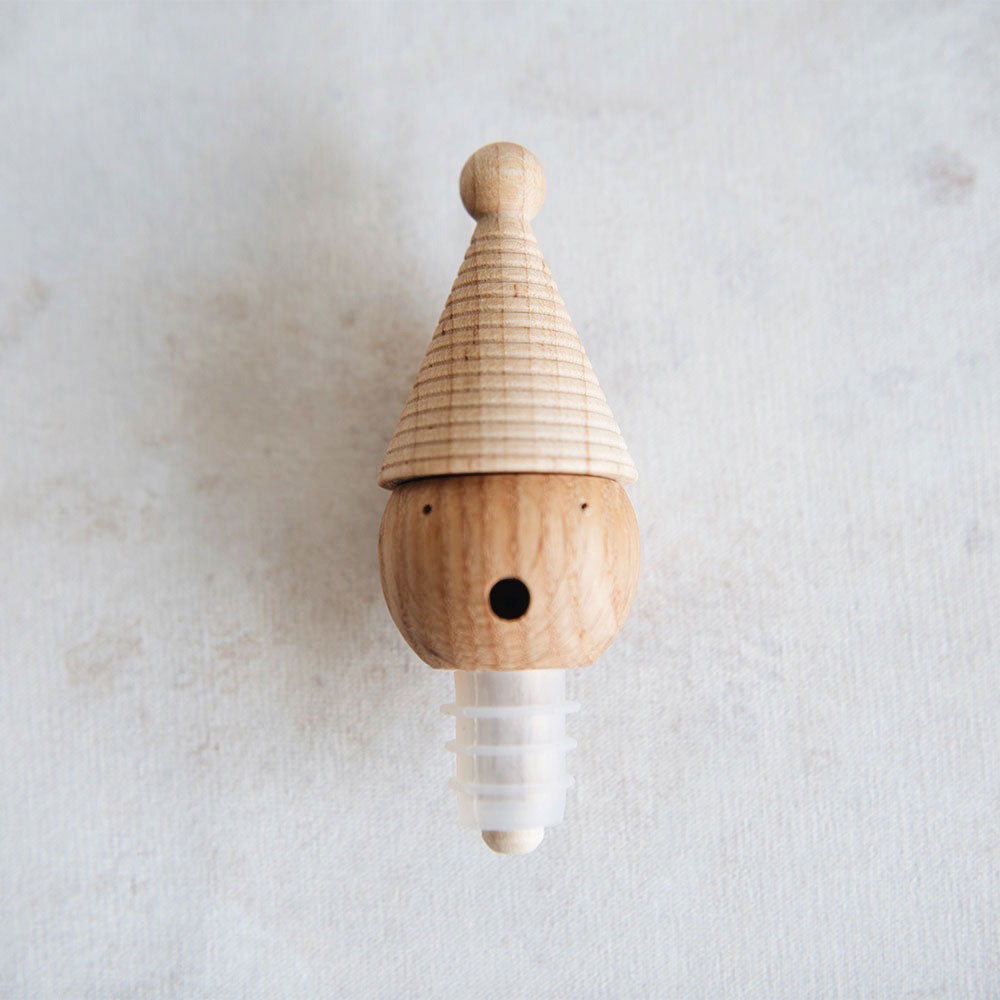 Premium Wooden Wine Stopper for Christmas & Holiday Gifts - Elegant Wine Bottle Sealer for Party, Home Bar & Wine Lovers