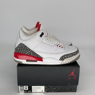 Authentic Air Jordan 3 Retro 'Hall of Fame' Basketball Shoes - Size 8 (136064-116) - Perfect for Sneaker Collectors & Basketball Enthusiasts