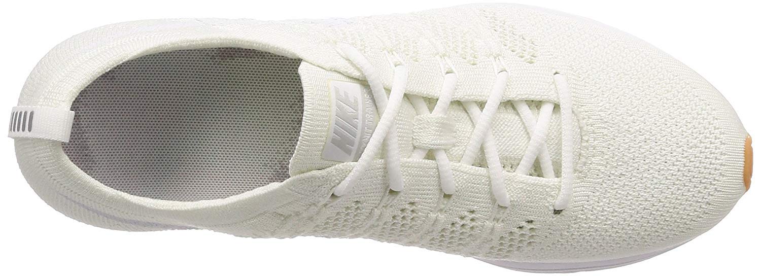 Nike Flyknit Trainer Running Shoes - White & Gum Light Brown - Men's Size 5 | Lightweight Breathable Sneakers for Gym Workouts & Casual Wear
