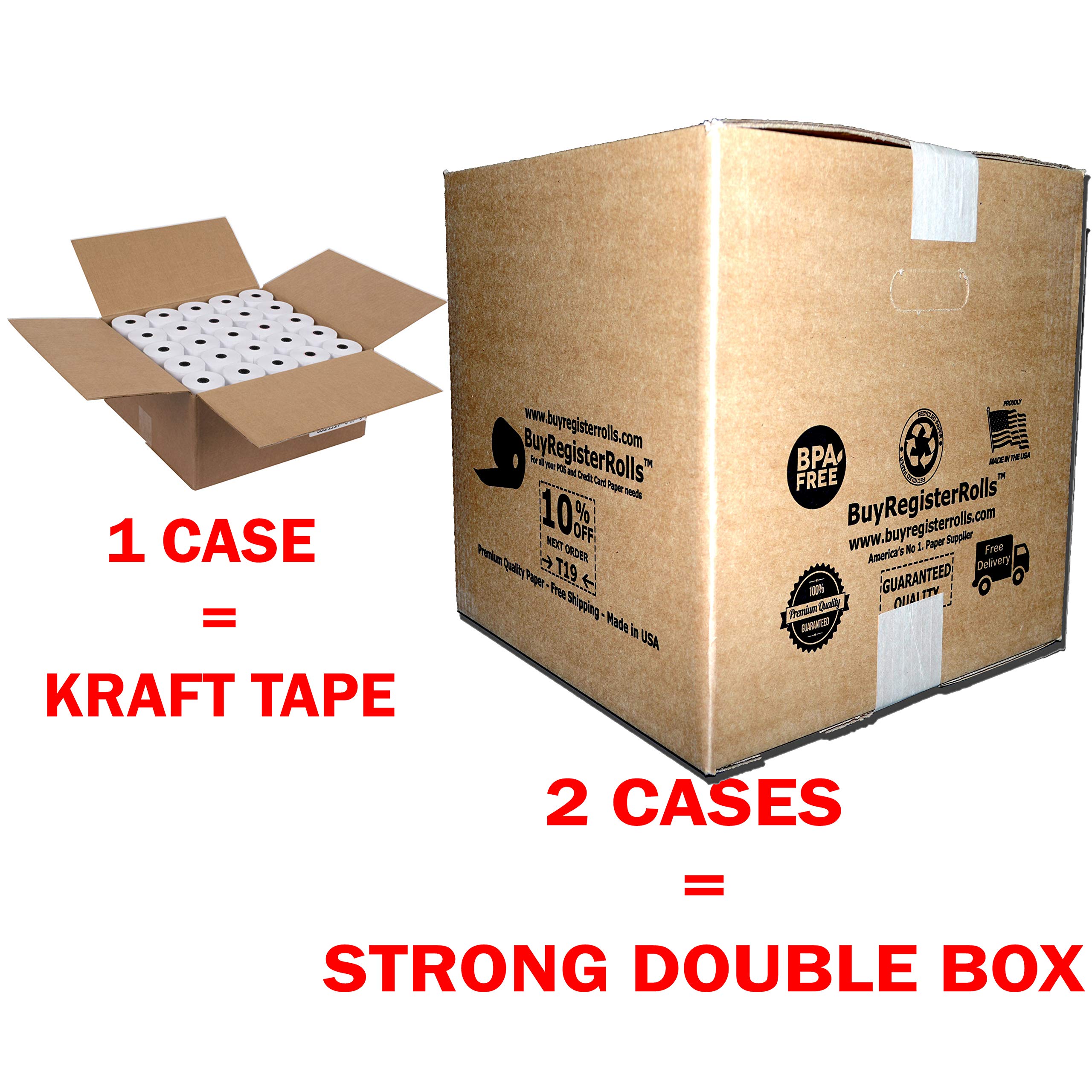 2 1/4 x 150 Thermal Paper Rolls - 100 Rolls Value Pack | BPA Free Premium Quality Receipt Paper for POS, ATM & Credit Card Terminals | Ideal for Retail Stores, Restaurants & Small Businesses
