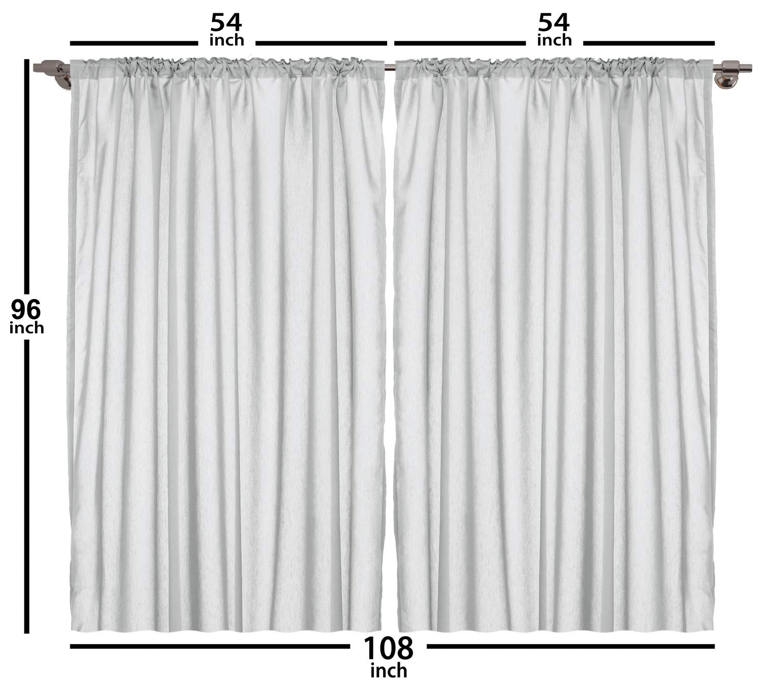 Ambesonne Animal Print Curtains - Fox and Hare Forest Wildlife Design, 2 Panel Set for Living Room & Bedroom, 108