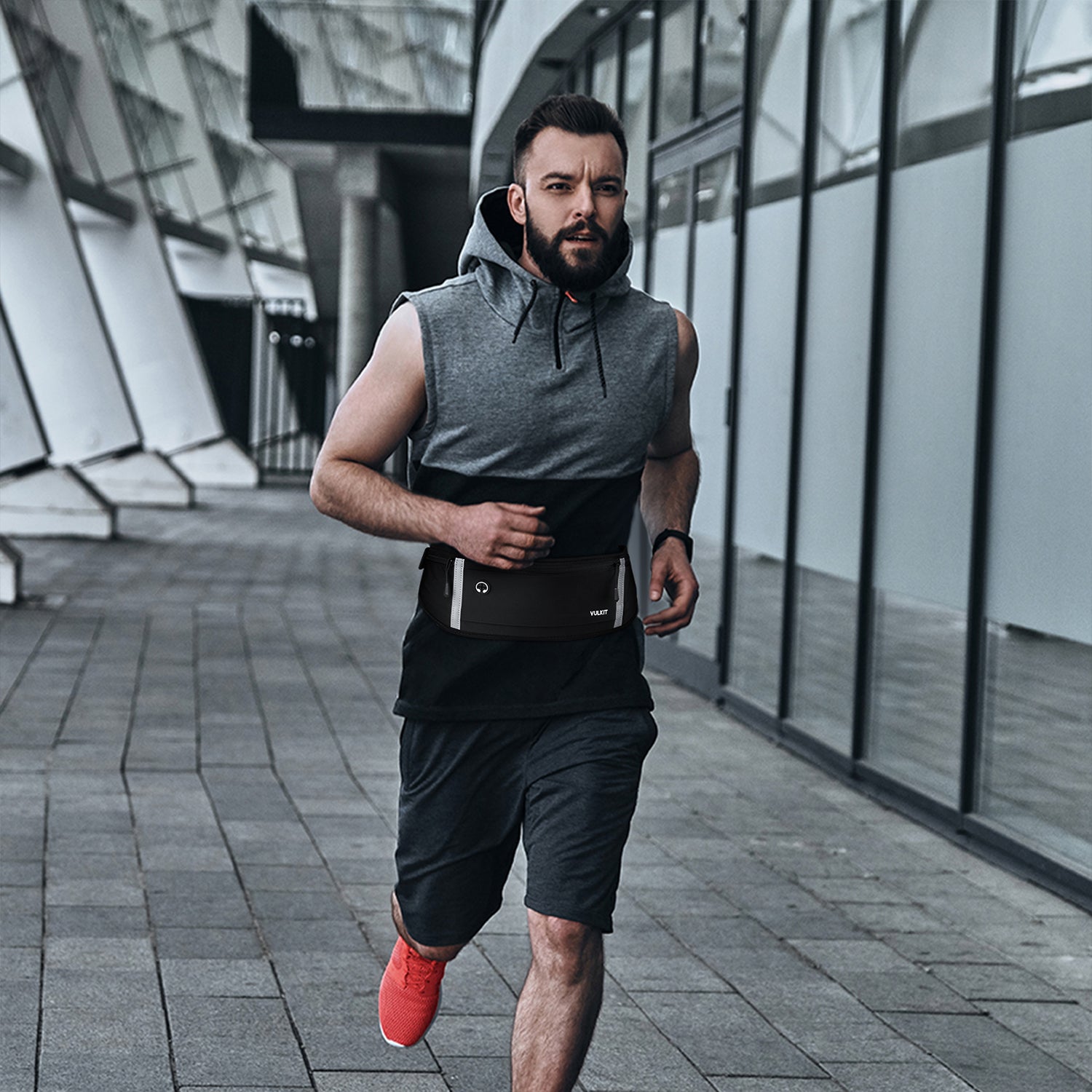 VRB100 Waterproof Running Phone Belt - Adjustable Strap, Breathable Waist Pack for Men & Women - Ideal for Jogging, Hiking & Gym Workouts