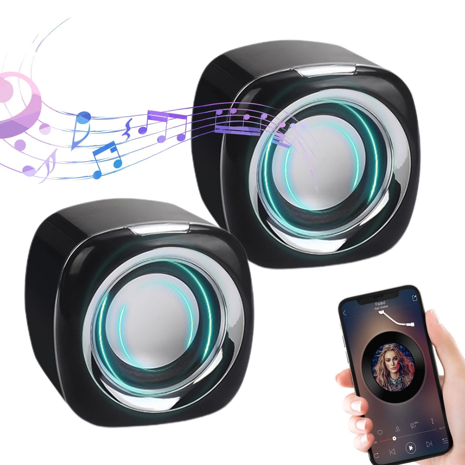 Portable Bluetooth Speaker for Laptop, Desktop, Phone & Tablet - High-Quality Anti-Interference Audio with Clear Sound | Perfect for Home Office, Gaming, Music Streaming & Outdoor Use