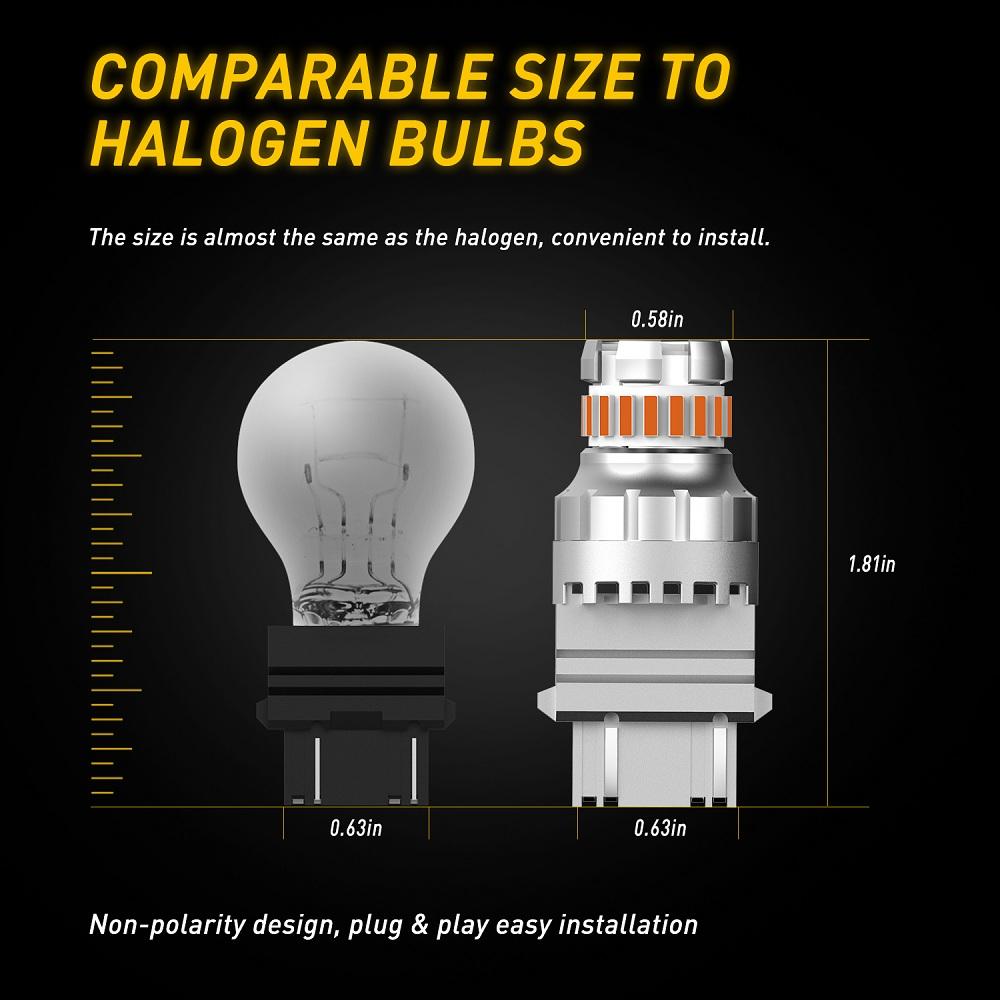 AUXITO 3156 3157 LED Bulb Amber 3056 3047 BAY15D - Super Bright Turn Signal Lights for Cars, Trucks, SUVs & Motorcycles - Durable & Energy Efficient Replacement Bulbs for Enhanced Safety & Visibility