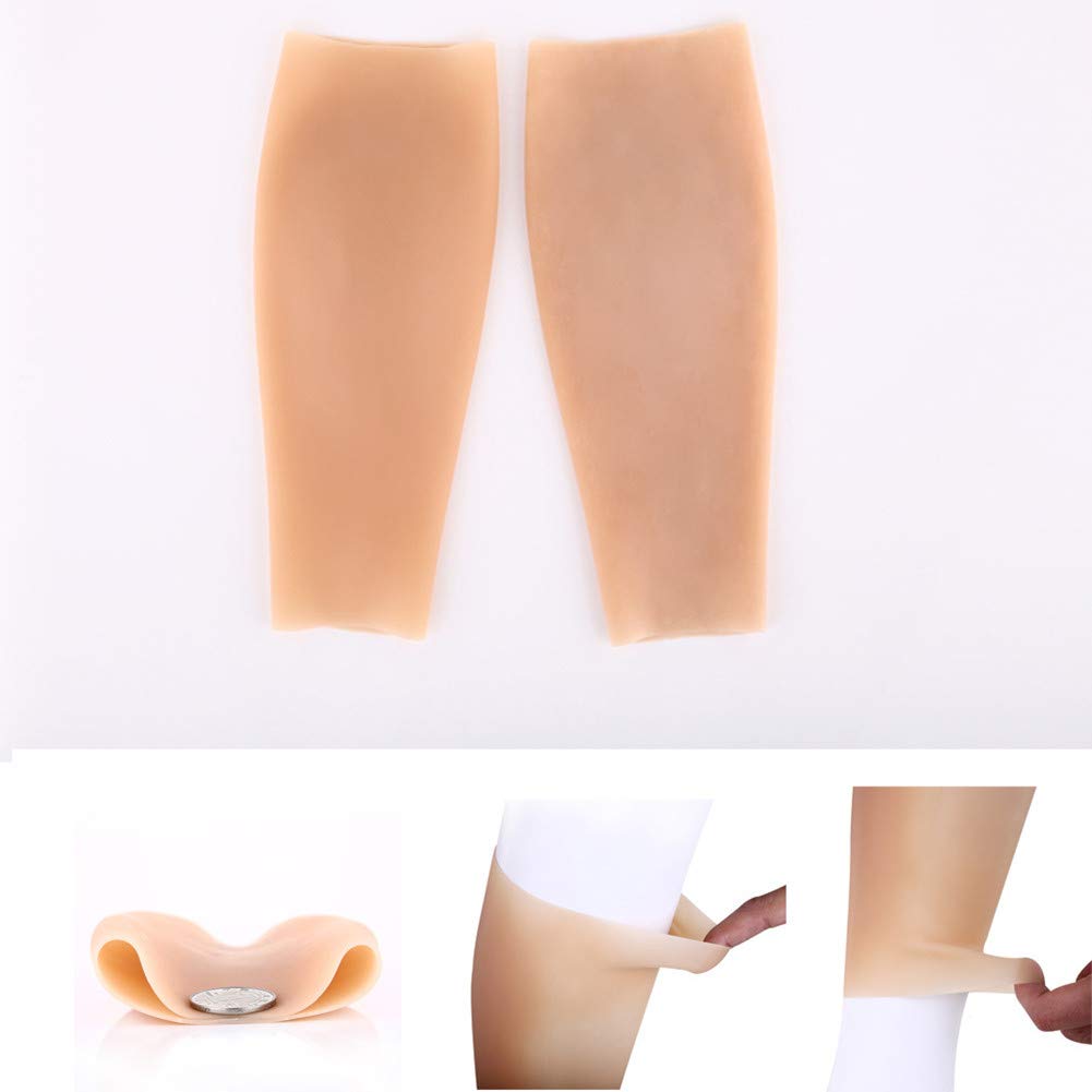 Realistic Silicone Calf Enhancer for Thin or Crooked Legs - Scar Cover Sleeves for Arms & Legs - Perfect for Cosplay, Costumes & Confidence Boosting
