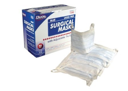 Dukal 1540 ASTM Level 1 Surgical Face Masks - 50 Masks per Box (6 Boxes/300 Masks Total) - Moderate Protection for Medical Use, Dental Visits & Daily Protection