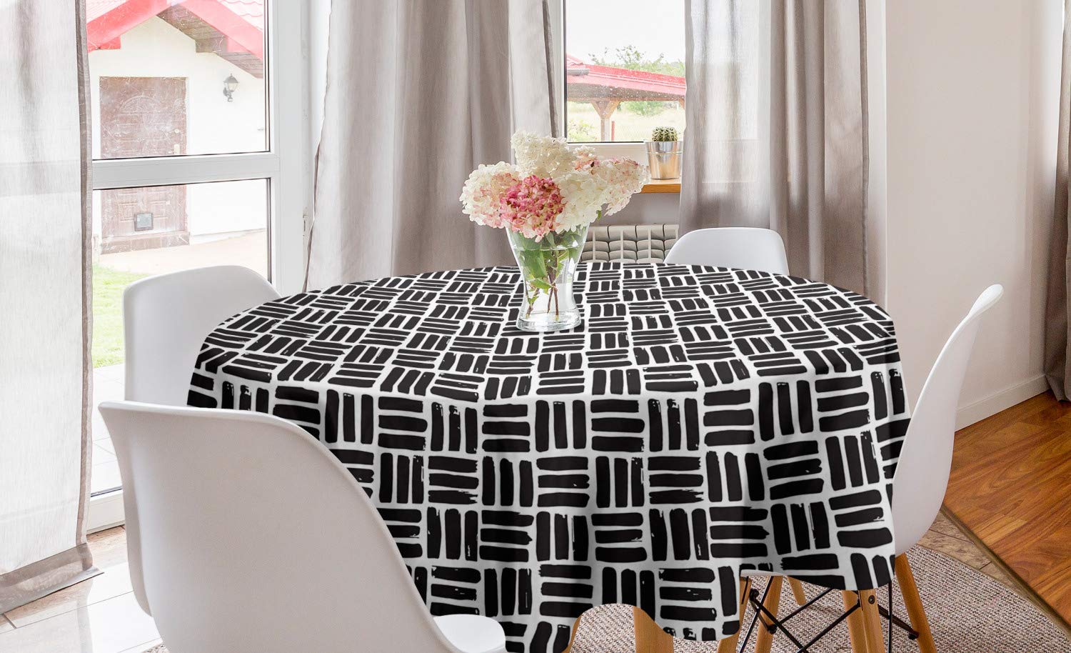 Ambesonne Abstract Round Tablecloth 60