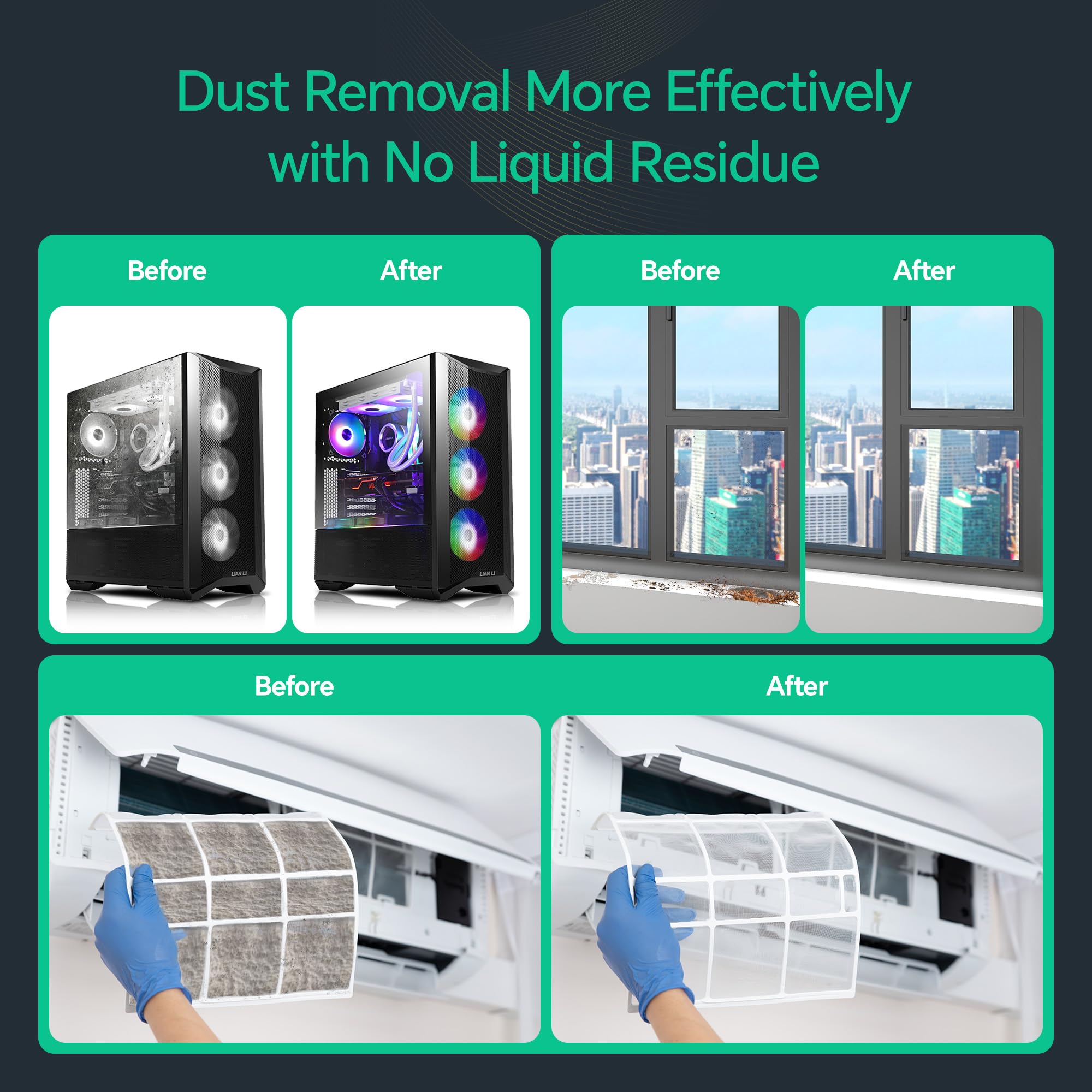 **Oley Cordless Electric Air Duster – 4 Speed Settings, 80.5mph & 100000RPM, Rechargeable Jet Dry Blower for Deep Cleaning – No Canned Air Needed – Perfect for Computers, Keyboards, Electronics, and Home Cleaning (Ink Black)**