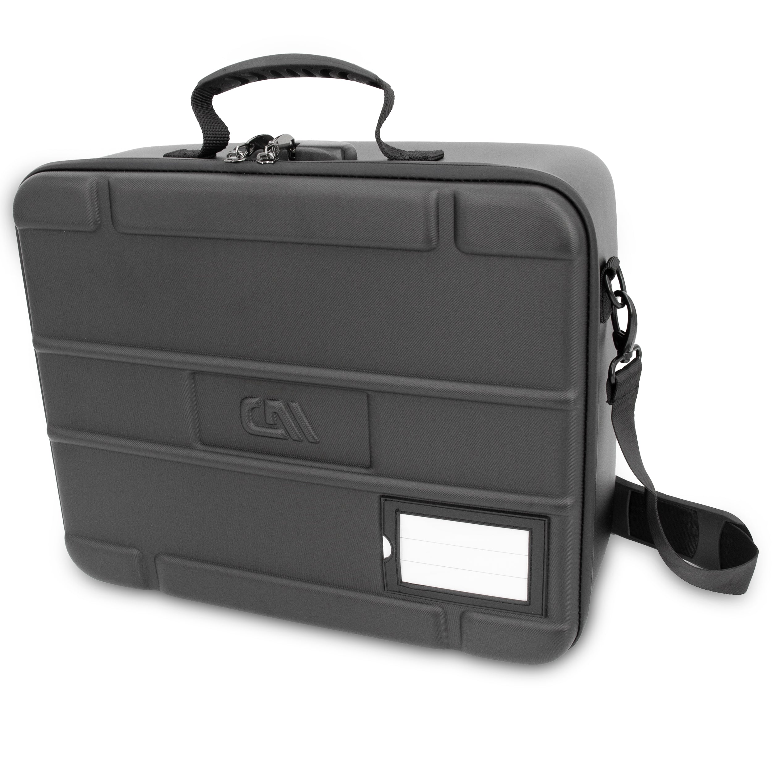 CASEMATIX 144 Slot Rock Collection Box with Programmable Lock - Crystal Storage Case with 4 Trays & Shoulder Strap - Perfect for Travel, Geology Field Trips & Mineral Organization