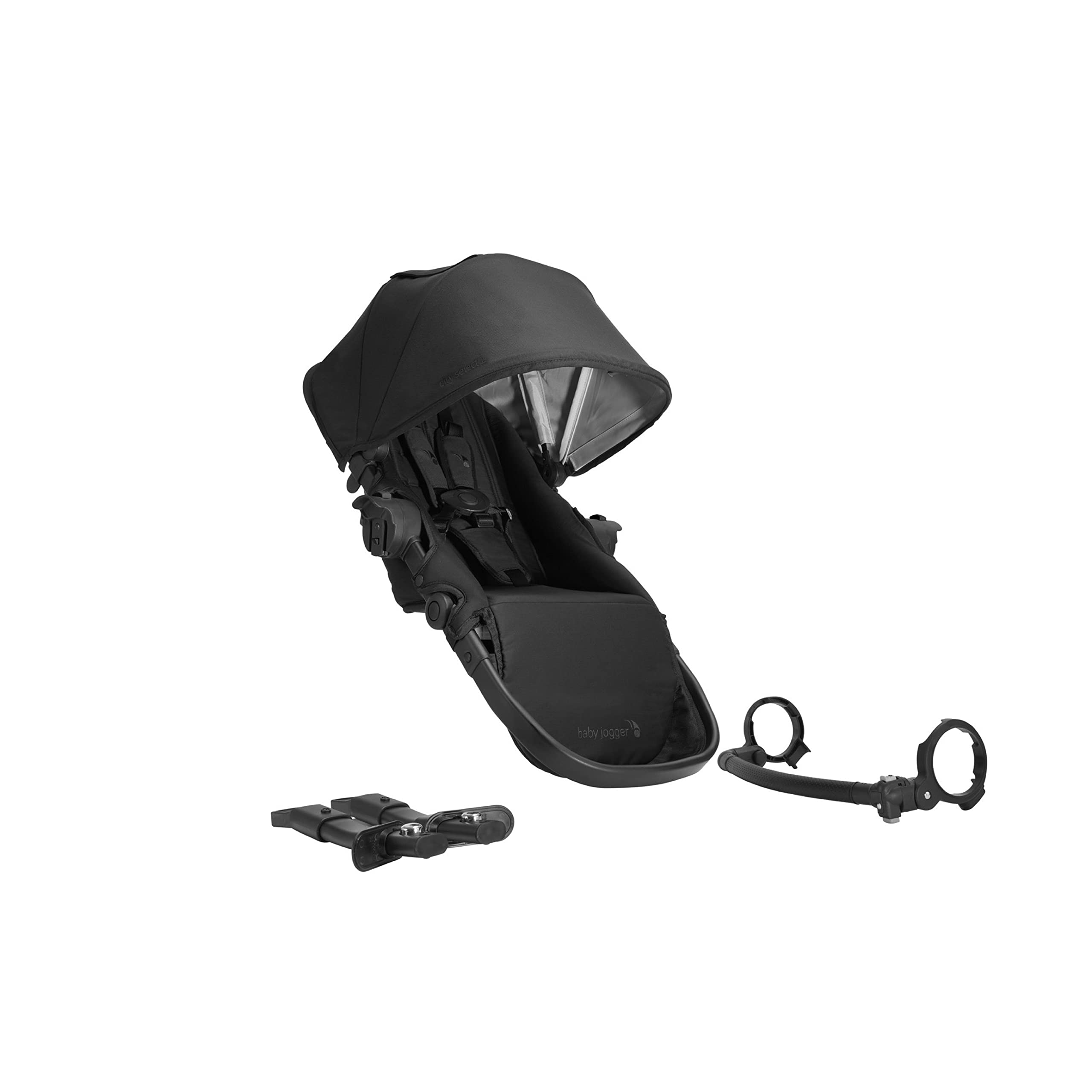 Baby Jogger City Select 2 Second Seat Kit - Expandable Stroller Accessory for Twins or Siblings, Lunar Black | Perfect for Active Families, Park Outings & Shopping Trips
