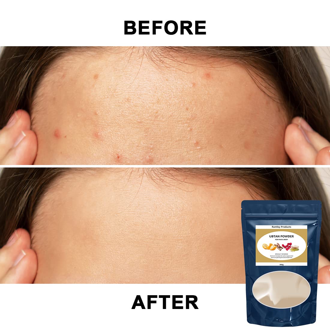 ZeroLuxury Ubtan Powder - Natural Face & Body Scrub for Glowing Skin, Exfoliates Dead Skin Cells, 250g (Pack of 2) | Perfect for Daily Skincare Routine & Spa Treatments
