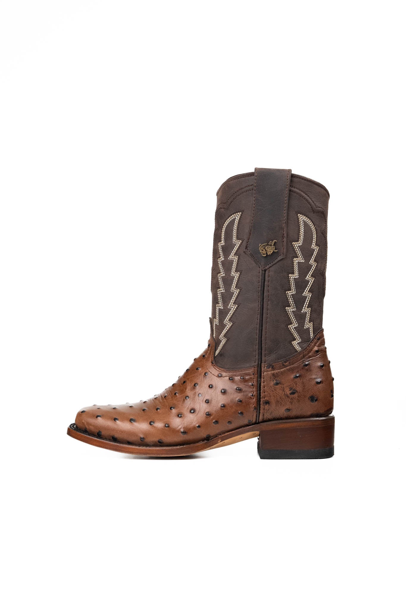 Stylish Ostrich Leather Cowboy Boots with Zipper for Men & Women - Perfect for Rodeo, Western Fashion & Country Events