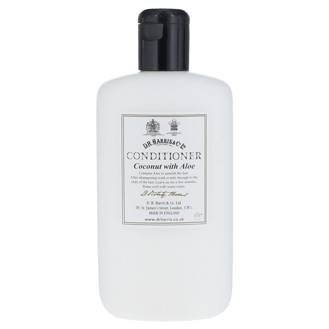 D.R. Harris & Co. Ltd. Coconut Oil & Aloe Vera Hair Conditioner - 250ml Bottle for Dry, Damaged Hair - Deep Moisturizing Treatment for Smooth & Shiny Hair - Perfect for Daily Use & Salon Quality Results