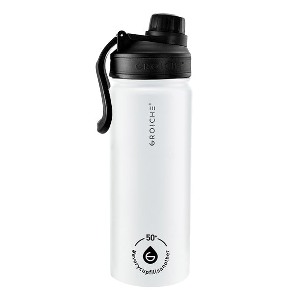 GROSCHE Chicago Stainless Steel Tea Infuser Tumbler - 20oz Insulated Travel Mug for Hot & Cold Beverages - Perfect for Office, Gym, and Outdoor Adventures