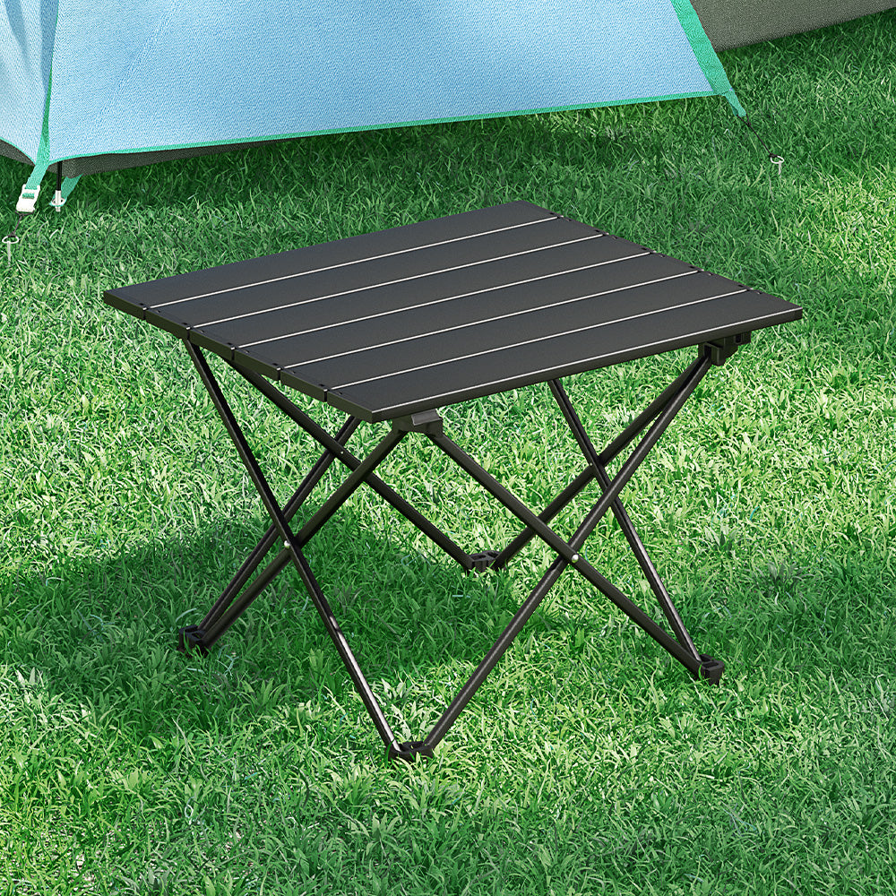Weisshorn 40cm Aluminum Folding Camping Table - Lightweight Portable Outdoor Picnic Table for Camping, BBQ, Beach & Tailgating - Compact Design for Easy Transport & Storage