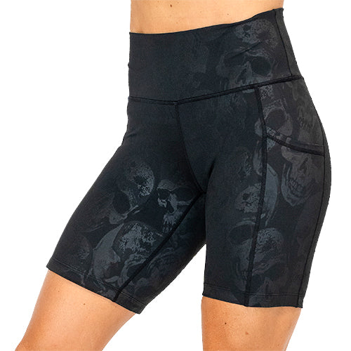 Shadow Skulls Print Shorts - Trendy Casual Men's & Women's Summer Shorts for Beach, Gym, and Streetwear Fashion
